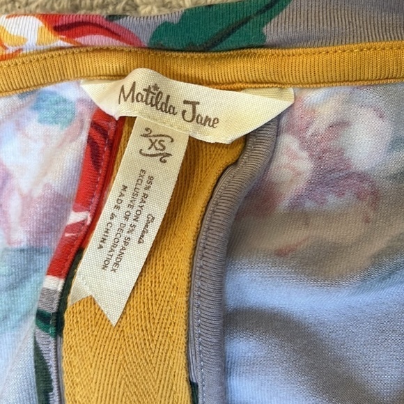 Matilda Jane Gray Floral Say I'm a Dreamer Shift Dress Size Extra Small - Picture 2 of 3